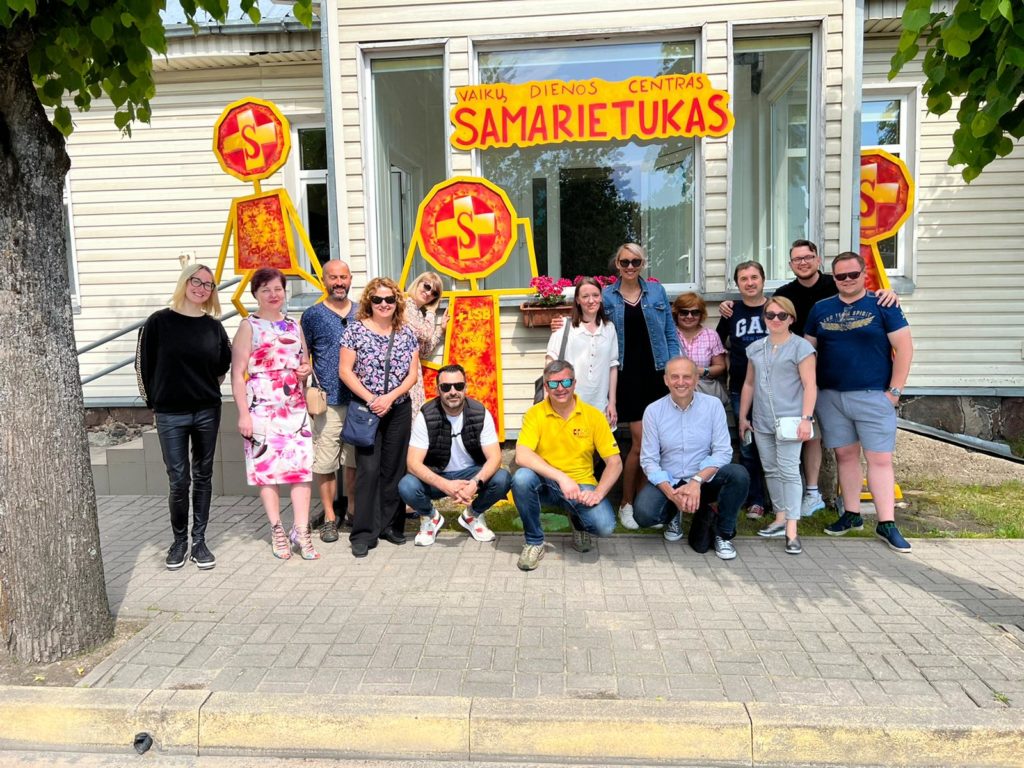 Project group poses for a group picture at the Kaunas TECS meeting.